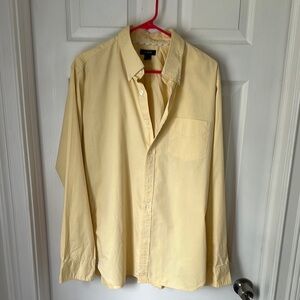 J. Crew Men's Light Yellow Casual Shirt